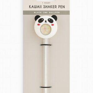 Kawaii Panda Shaker Pen Black Ink Ballpoint Glitter Novelty Stationery NWT-AC197
